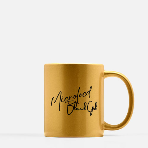 Microlocd Black Girl Gold Mug